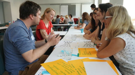 Workshopteilnehmer_innen beim Netzwerktreffen in Dresden